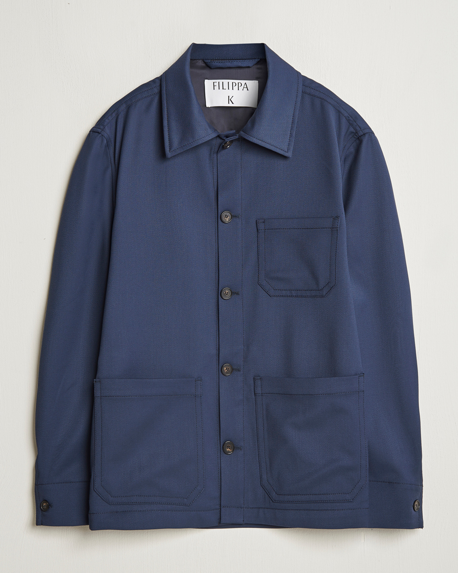 Herren | Jacken | Filippa K | Work Shirt Jacket Dusk Blue