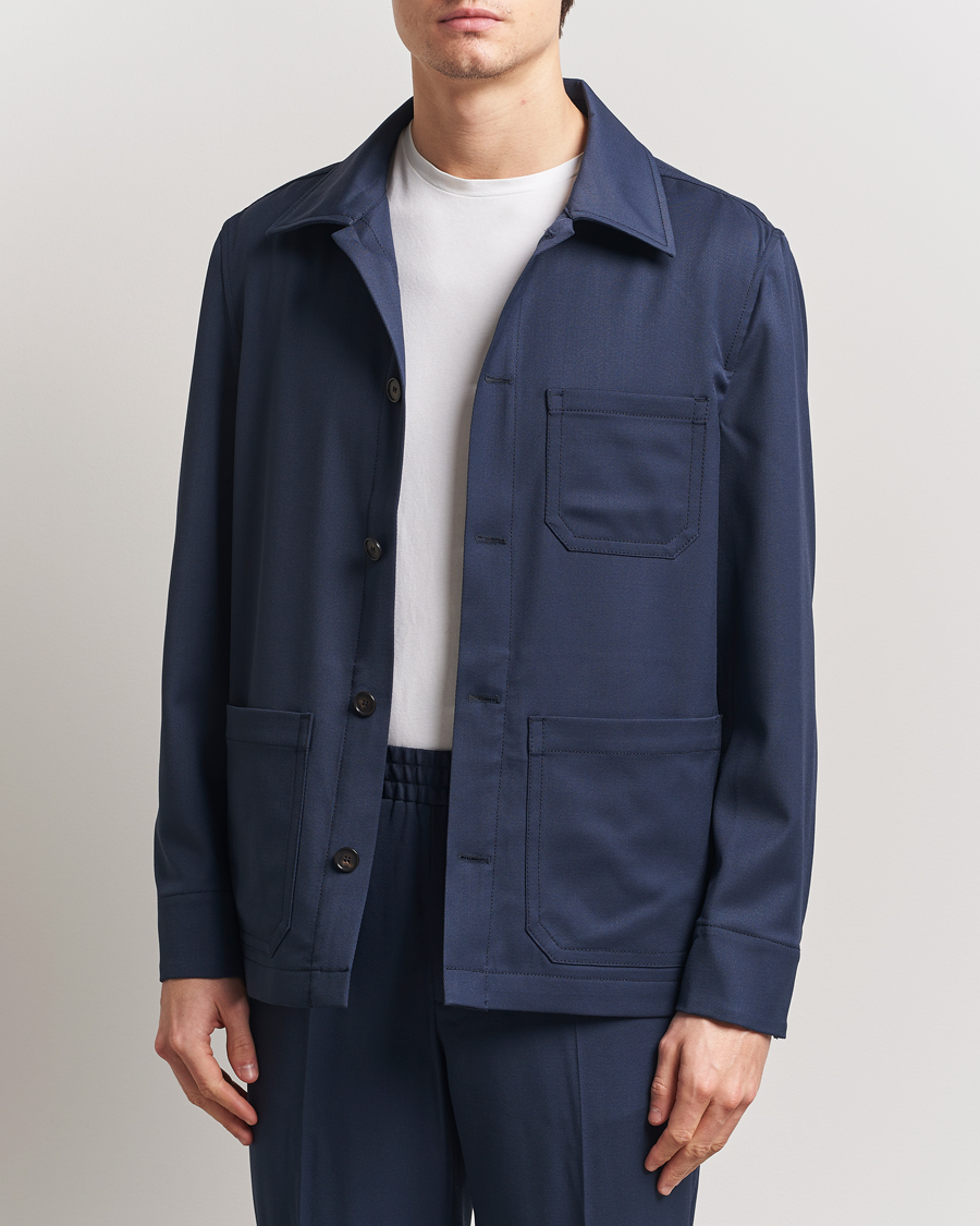 Herren | Jacken | Filippa K | Work Shirt Jacket Dusk Blue