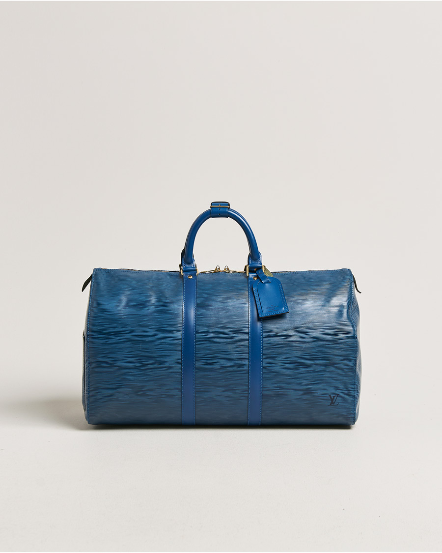 Herren | Louis Vuitton Pre-Owned Keepall 45 Epi Leather Bag Blue | Louis Vuitton Pre-Owned | Keepall 45 Epi Leather Bag Blue
