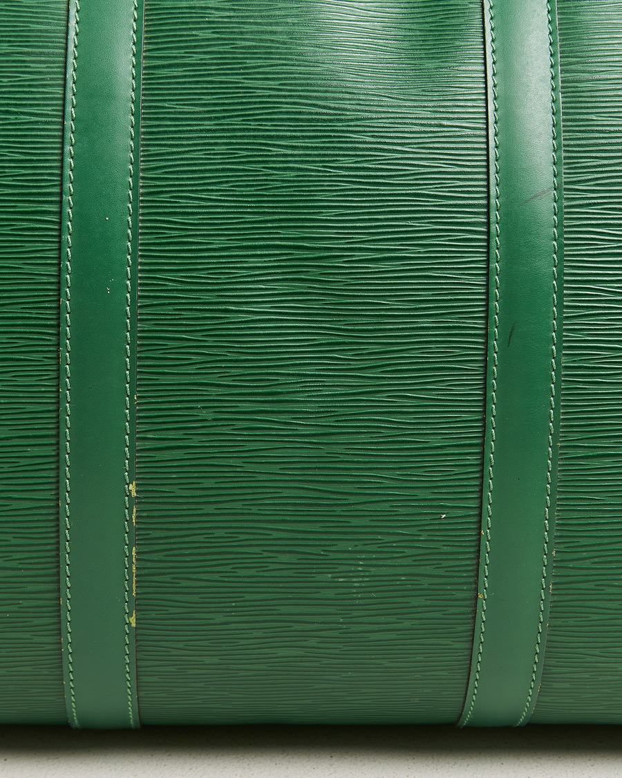 Herren | Louis Vuitton Pre-Owned Keepall 50 Epi Leather Bag Green | Louis Vuitton Pre-Owned | Keepall 50 Epi Leather Bag Green