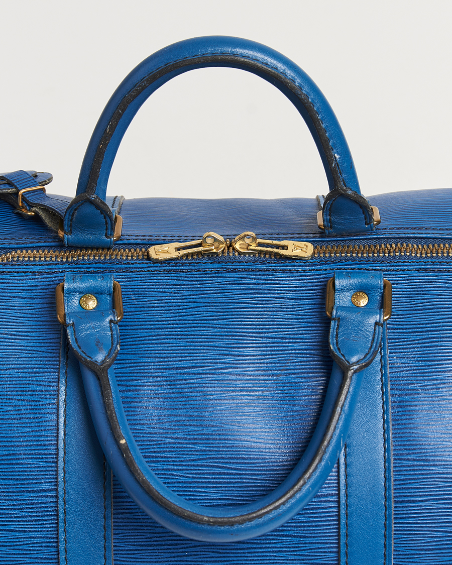 Herren | Louis Vuitton Pre-Owned Keepall 55 EPI Leather Bag Blue | Louis Vuitton Pre-Owned | Keepall 55 EPI Leather Bag Blue