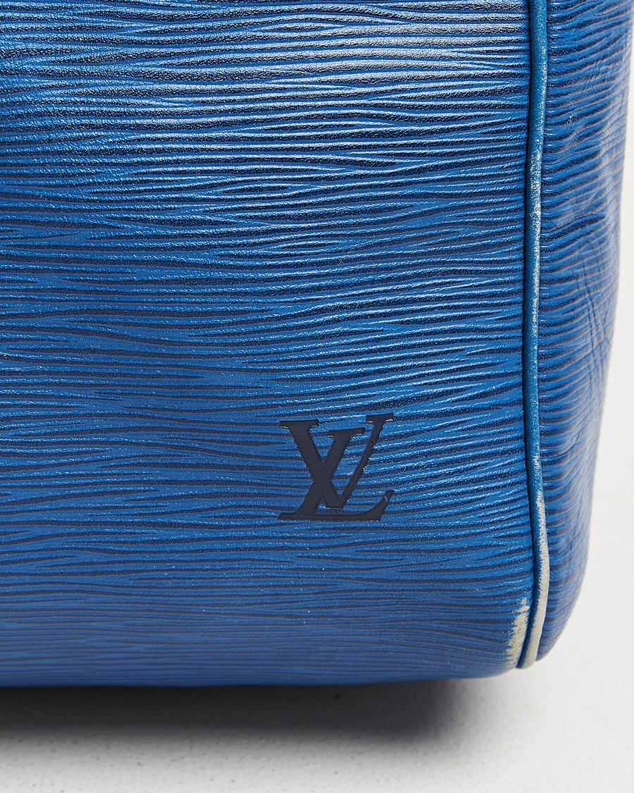 Herren | Louis Vuitton Pre-Owned Keepall 55 EPI Leather Bag Blue | Louis Vuitton Pre-Owned | Keepall 55 EPI Leather Bag Blue