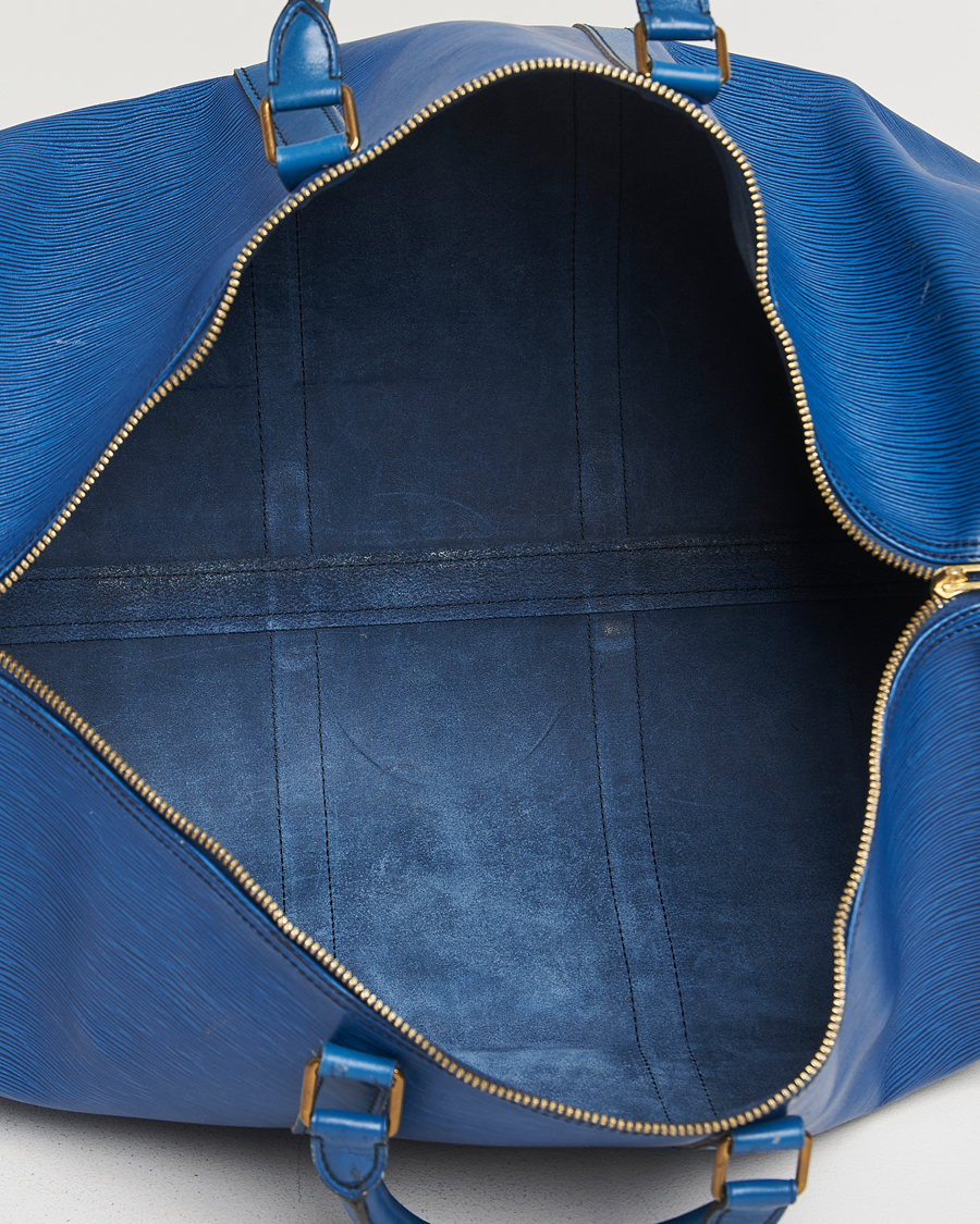 Herren | Louis Vuitton Pre-Owned Keepall 55 EPI Leather Bag Blue | Louis Vuitton Pre-Owned | Keepall 55 EPI Leather Bag Blue
