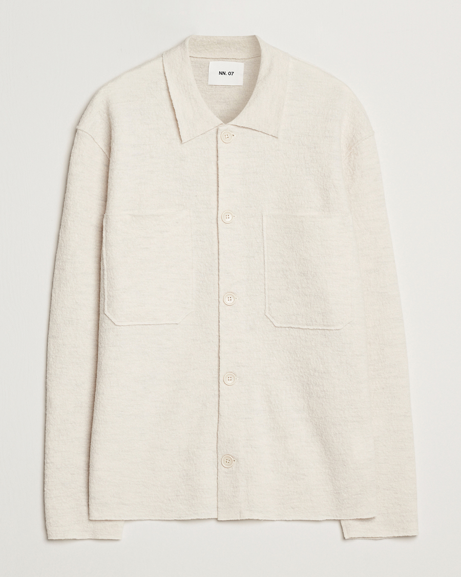 Herren | Pullover | NN07 | Jonas Boiled Wool Cardigan Ivory