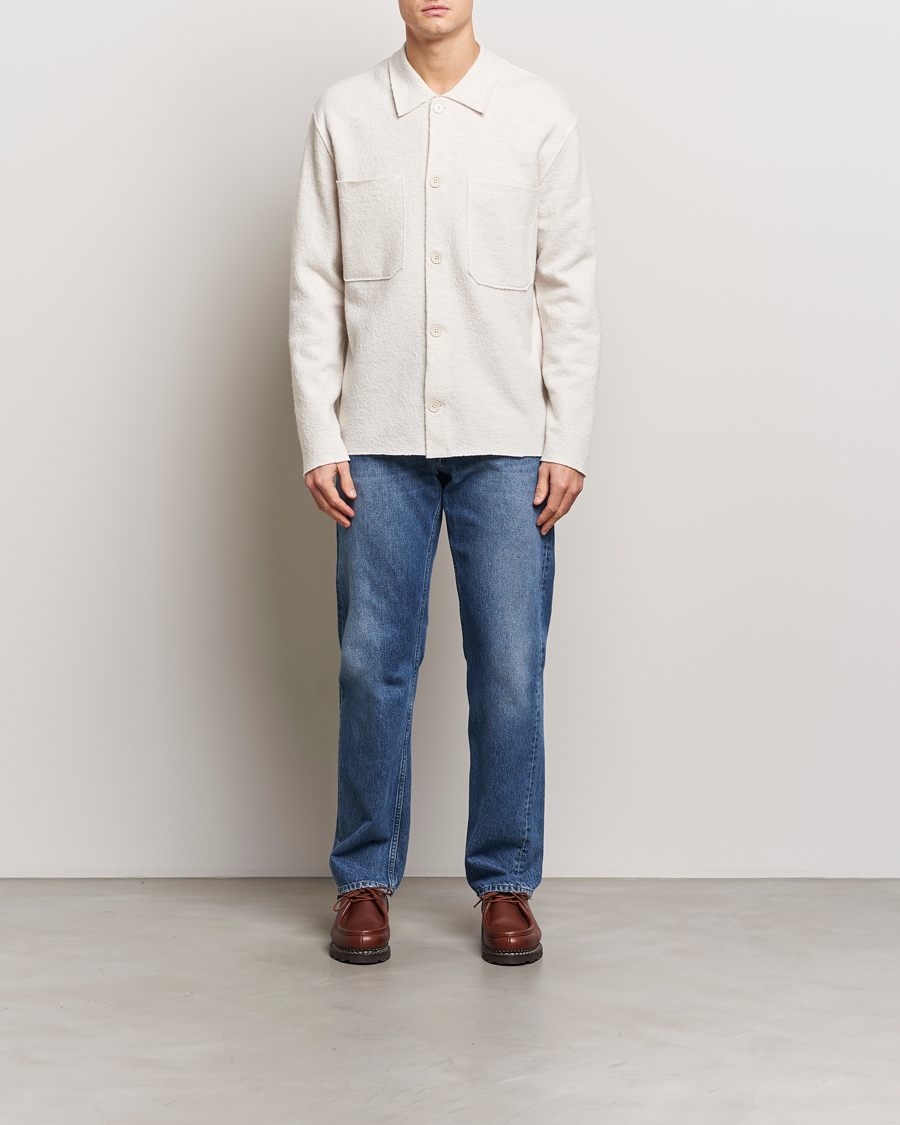 Herren | Pullover | NN07 | Jonas Boiled Wool Cardigan Ivory