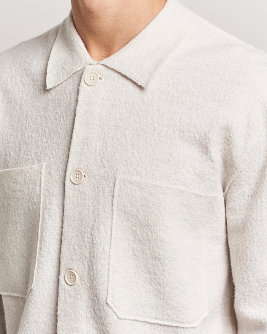 Herren | Pullover | NN07 | Jonas Boiled Wool Cardigan Ivory