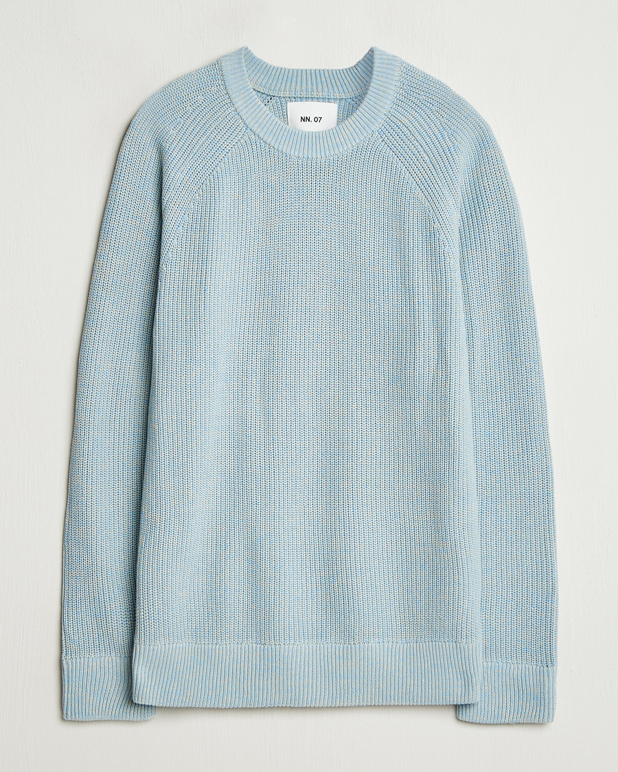 Herren | Pullover | NN07 | Jacobo Cotton Crew Neck Sweater Powder Blue