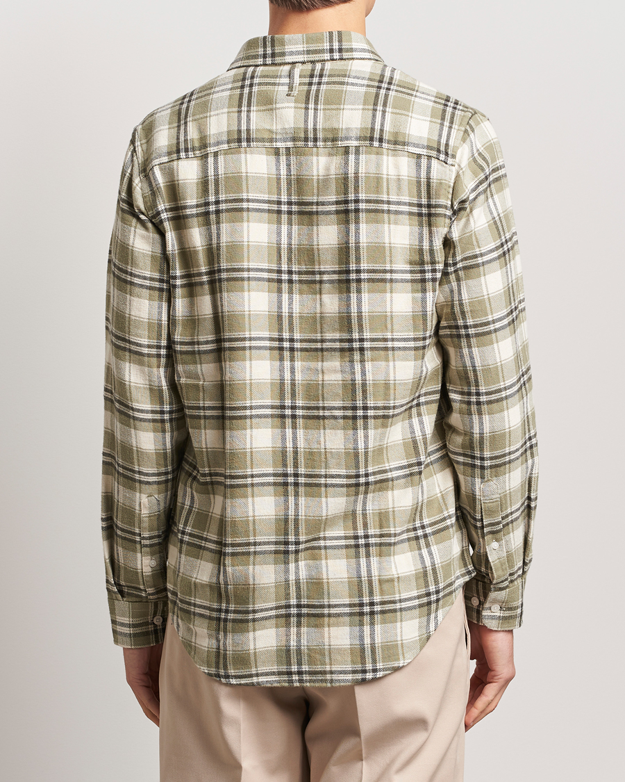 Herren | Hemden | NN07 | Arne Brushed Cotton Checked Shirt Green/Beige