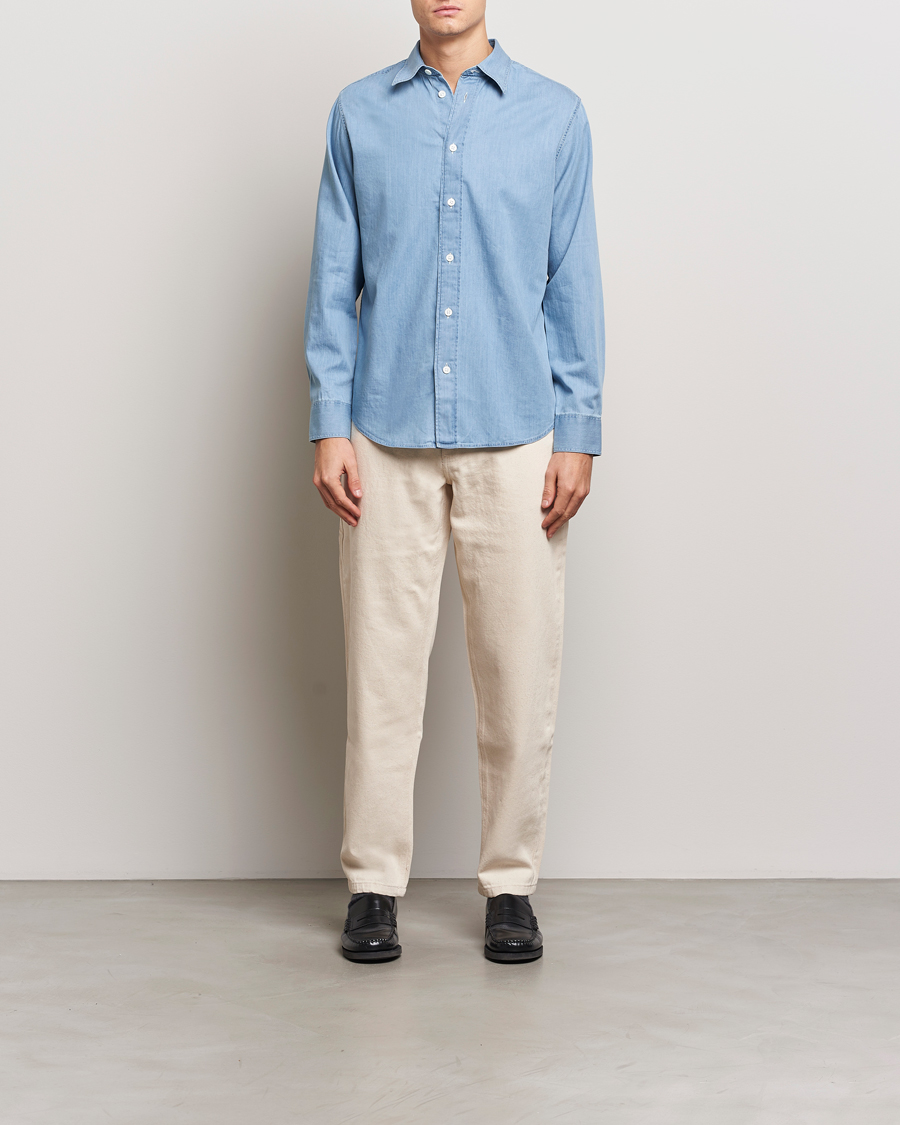Herren | Hemden | NN07 | Colby Denim Shirt Bleached Indigo