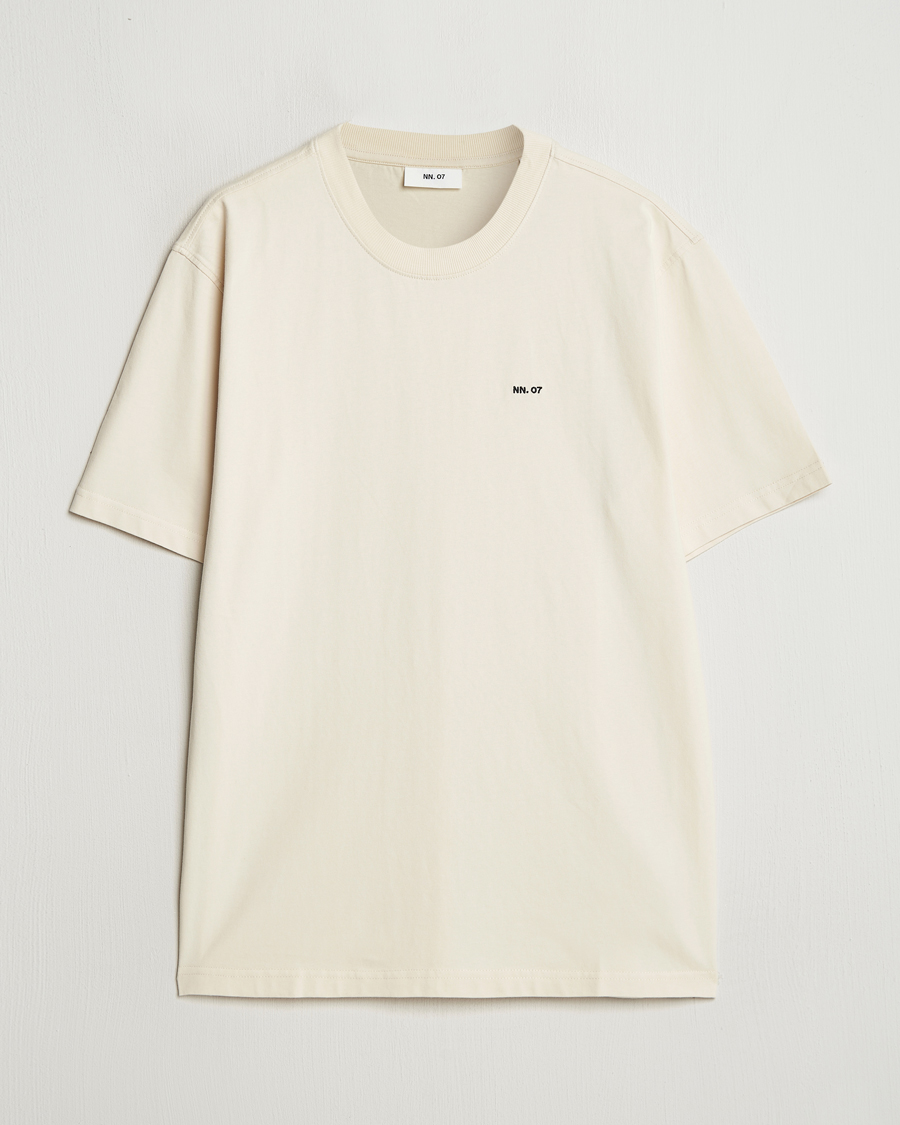 Herren | T-Shirts | NN07 | Adam Logo Crew Neck T-Shirt Ivory