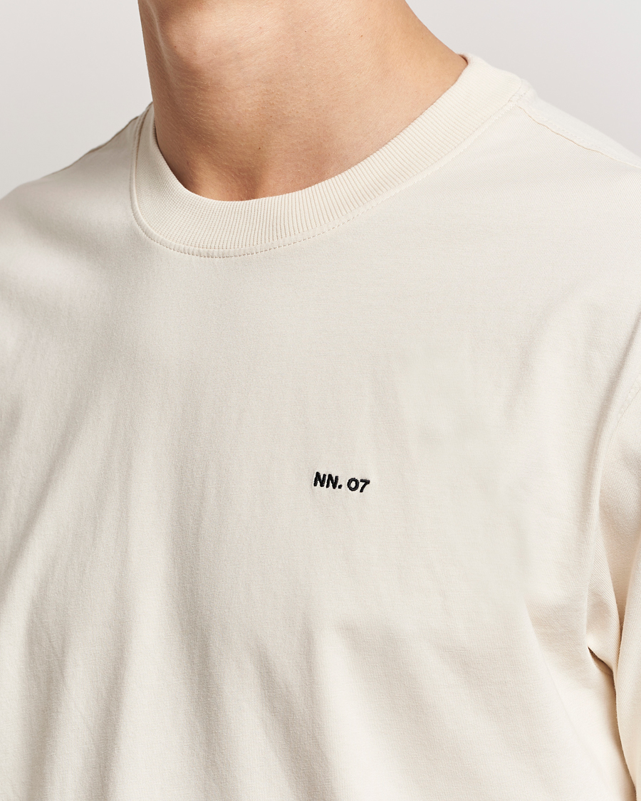 Herren | T-Shirts | NN07 | Adam Logo Crew Neck T-Shirt Ivory
