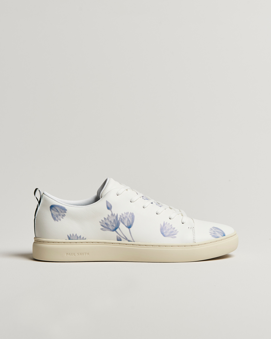 Herren | PS Paul Smith Lee Flower Print leather Sneaker White | PS Paul Smith | Lee Flower Print leather Sneaker White