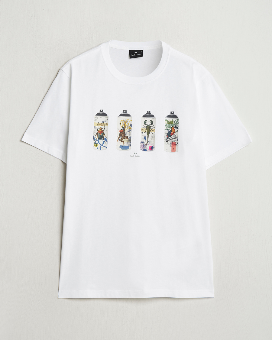 Herren | T-Shirts | PS Paul Smith | Spray Cans Crew Neck T-Shirt White