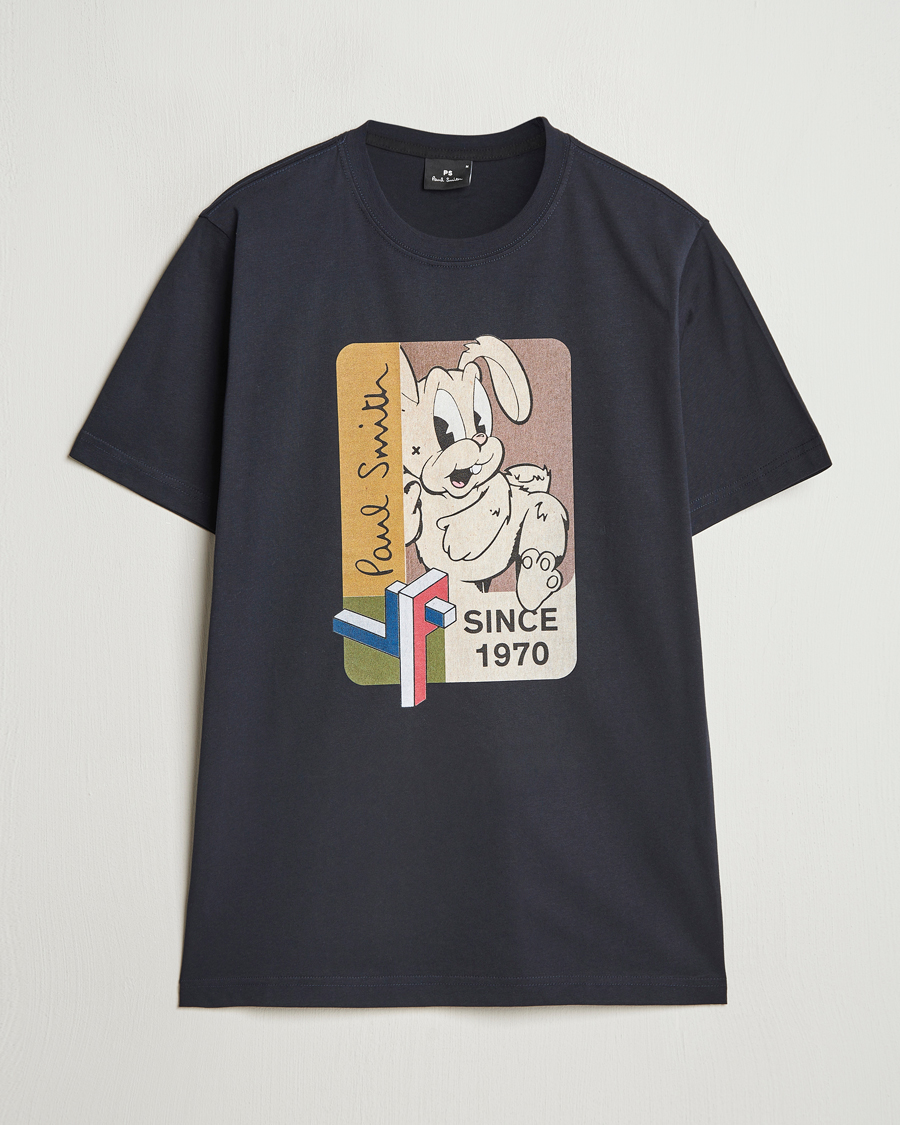Herren | T-Shirts | PS Paul Smith | 70's Bunny Crew Neck T-Shirt Navy