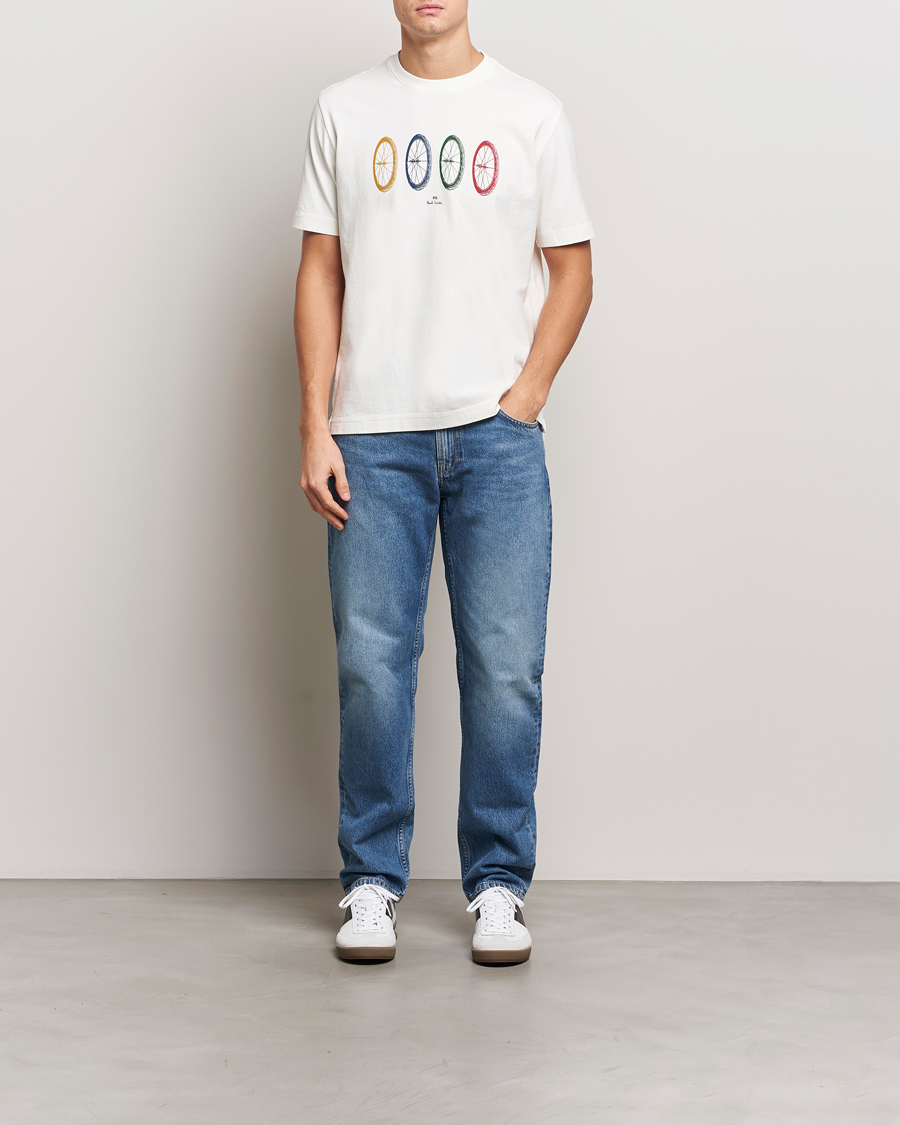 Herren | T-Shirts | PS Paul Smith | Bike Tyres Crew Neck T-Shirt White