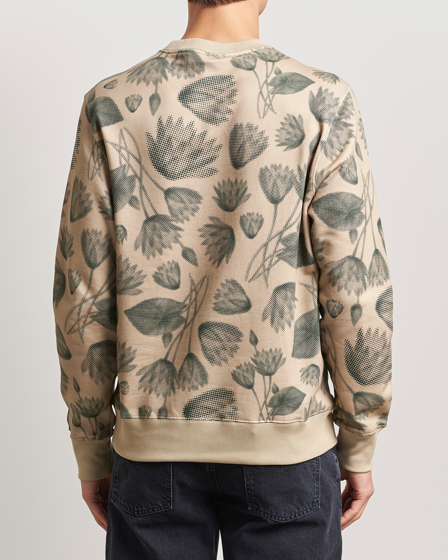 Herren | Pullover | PS Paul Smith | Flower Printed Crew Neck Sweatshirt Light Brown