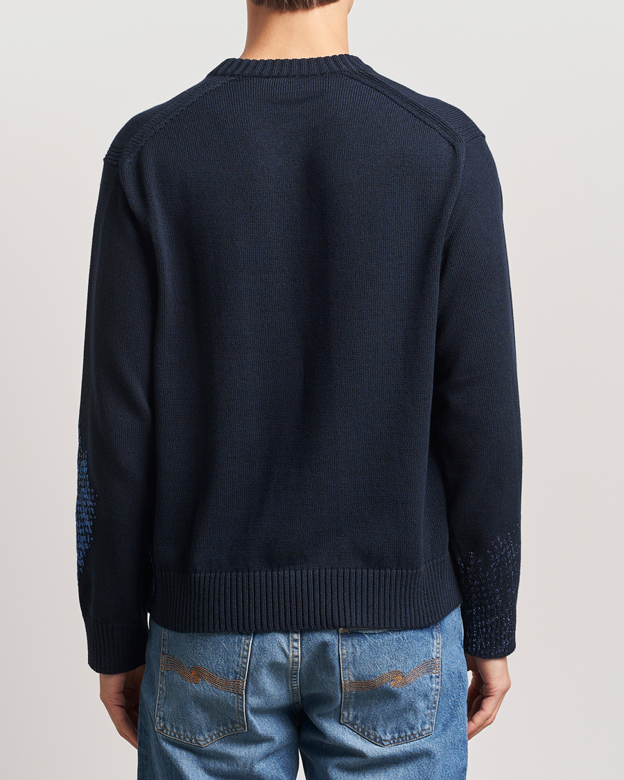 Herren | Pullover | PS Paul Smith | Flower Printed Knitted Crew Neck Navy