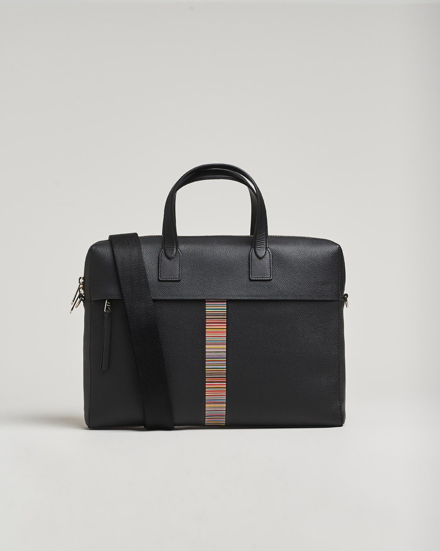 Herren | Paul Smith Signature Trim Briefcase Black | Paul Smith | Signature Trim Briefcase Black