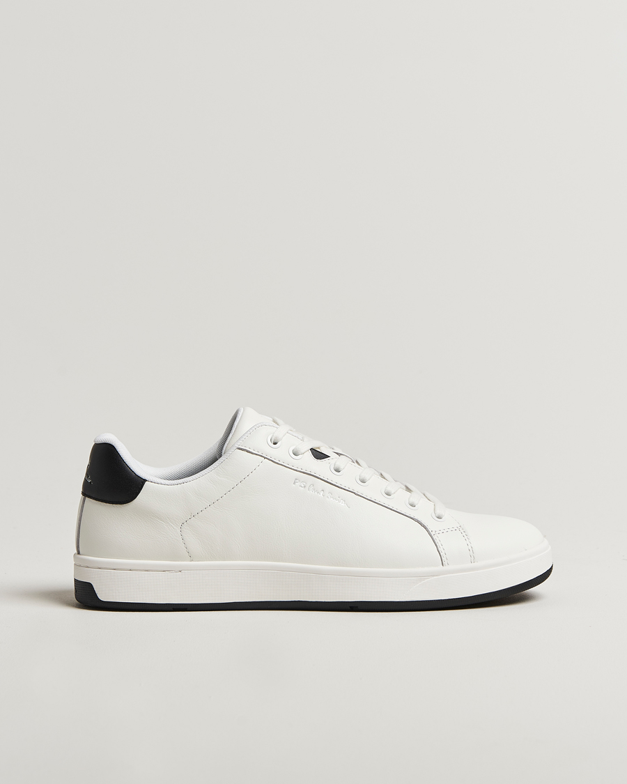 Herren | PS Paul Smith Albany Leather Sneaker White/Black | PS Paul Smith | Albany Leather Sneaker White/Black