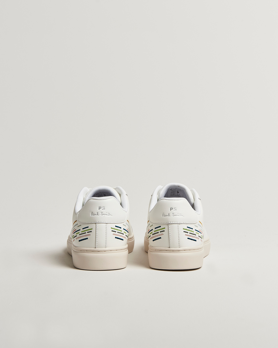 Herren | PS Paul Smith Rex Embroidered Leather Sneaker White | PS Paul Smith | Rex Embroidered Leather Sneaker White