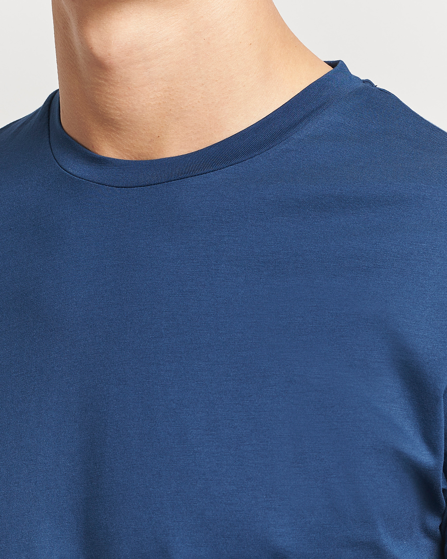 Herren | T-Shirts | Sunspel | Riviera Midweight T-Shirt Navy Blue