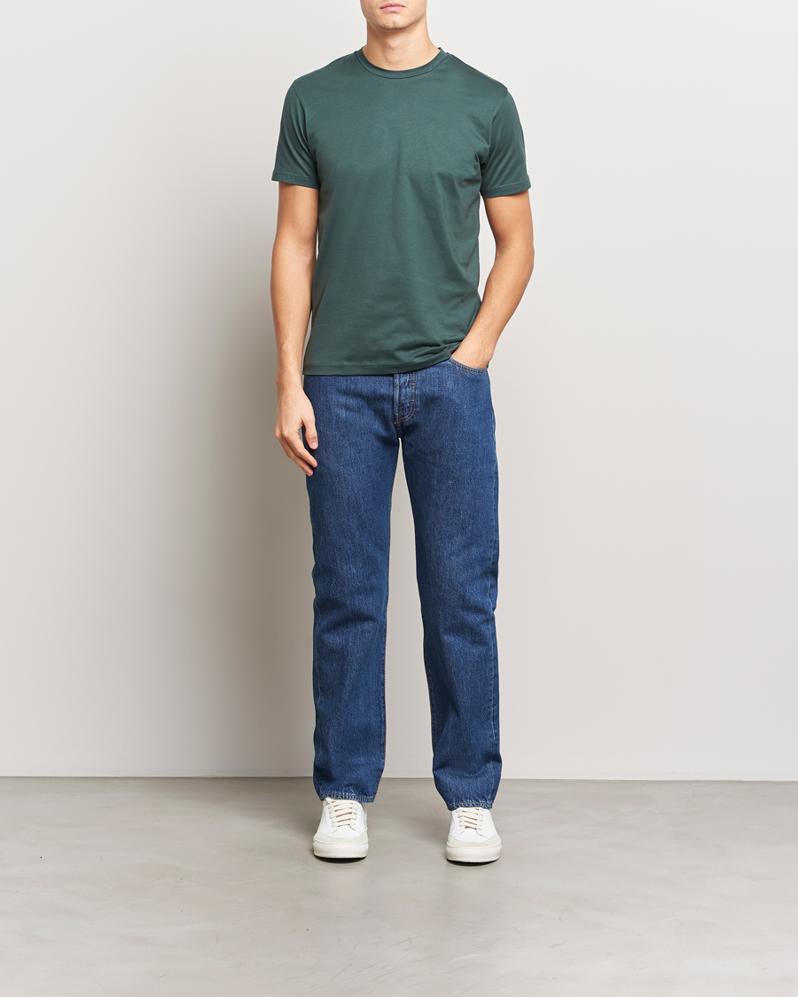 Herren | T-Shirts | Sunspel | Riviera Midweight T-Shirt Holly Green