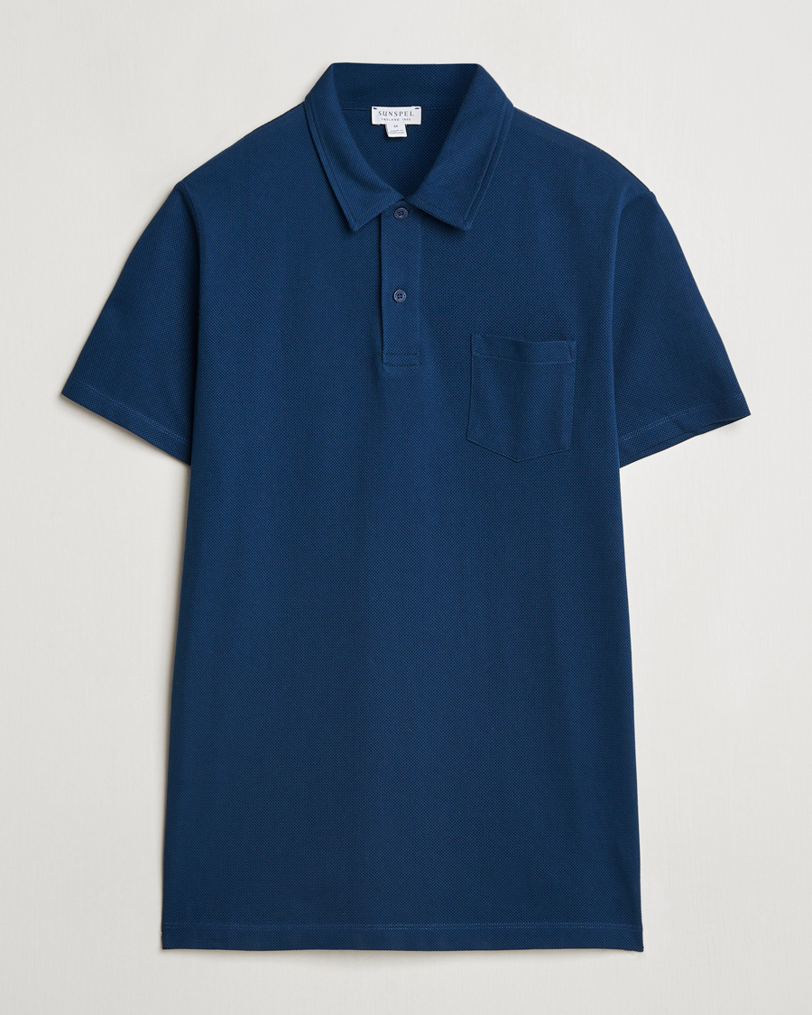 Herren | Poloshirts | Sunspel | Riviera Polo Shirt Naval Blue