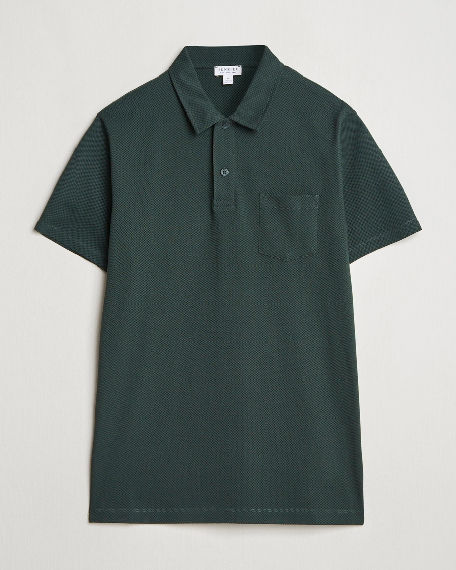 Herren | Poloshirts | Sunspel | Riviera Polo Shirt Dark Green