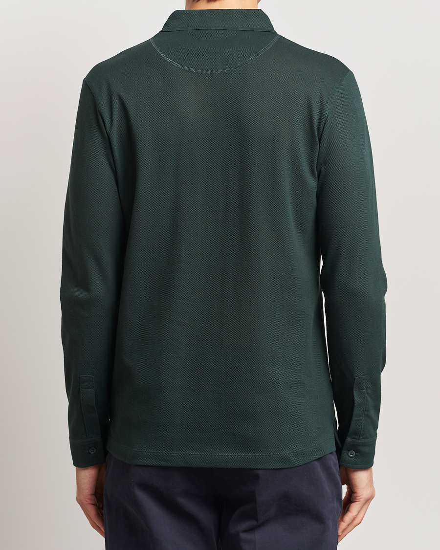 Herren | Pullover | Sunspel | Long Sleeve Riviera Polo Shirt Holly Green