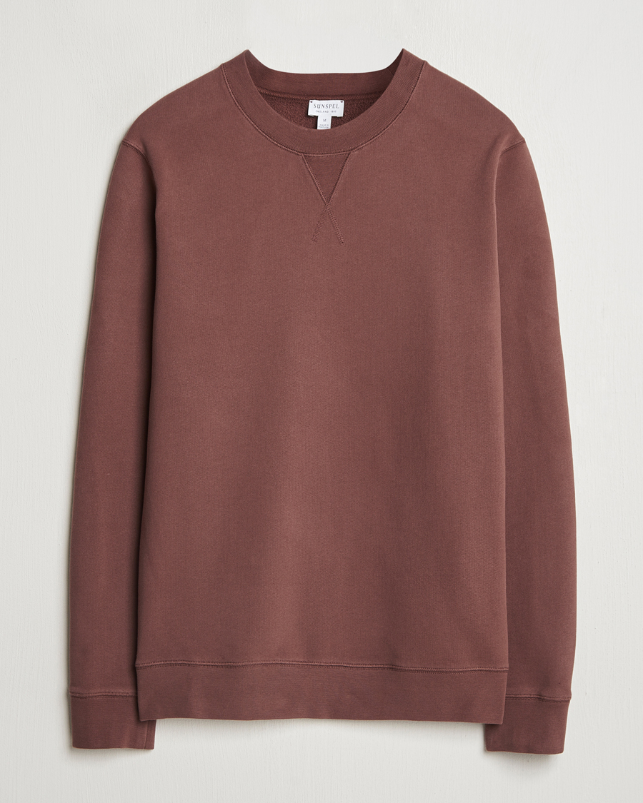 Herren | Pullover | Sunspel | Loopback Sweatshirt Cocoa Brown