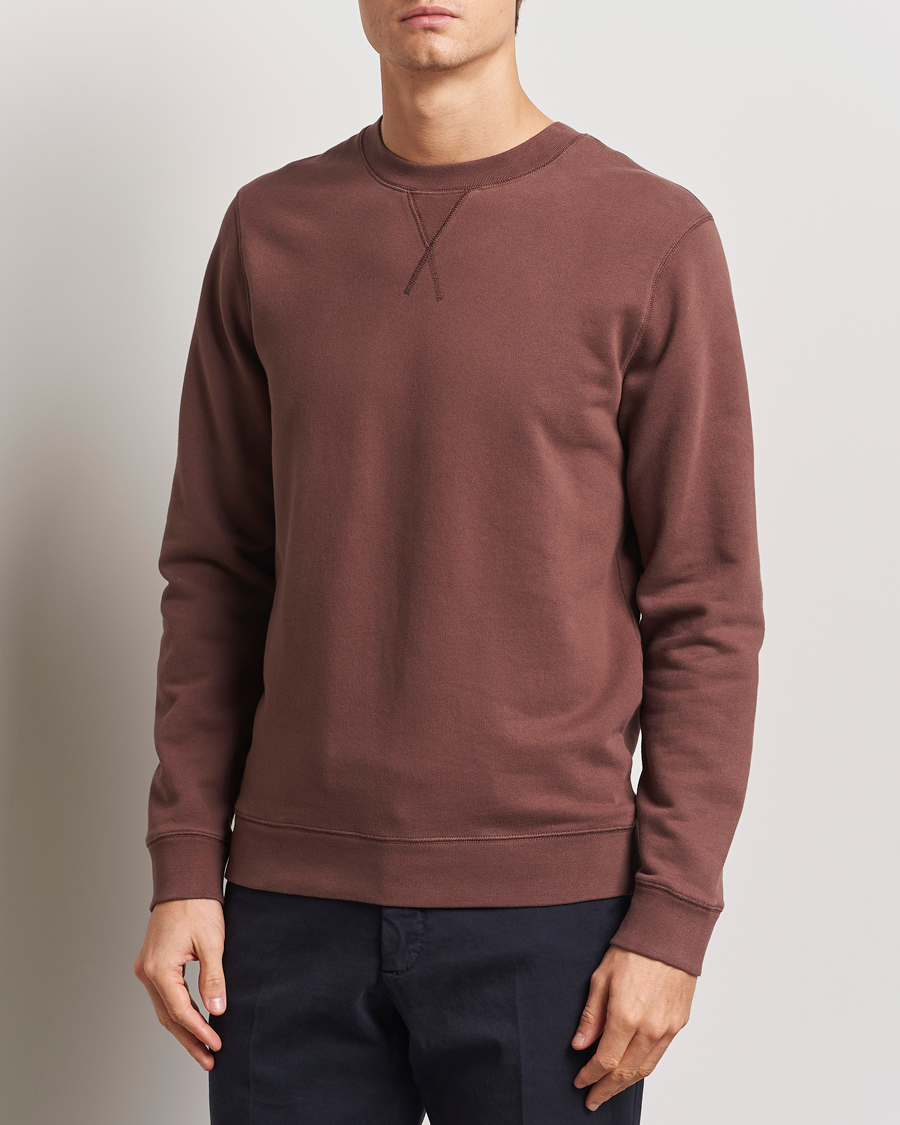 Herren | Pullover | Sunspel | Loopback Sweatshirt Cocoa Brown
