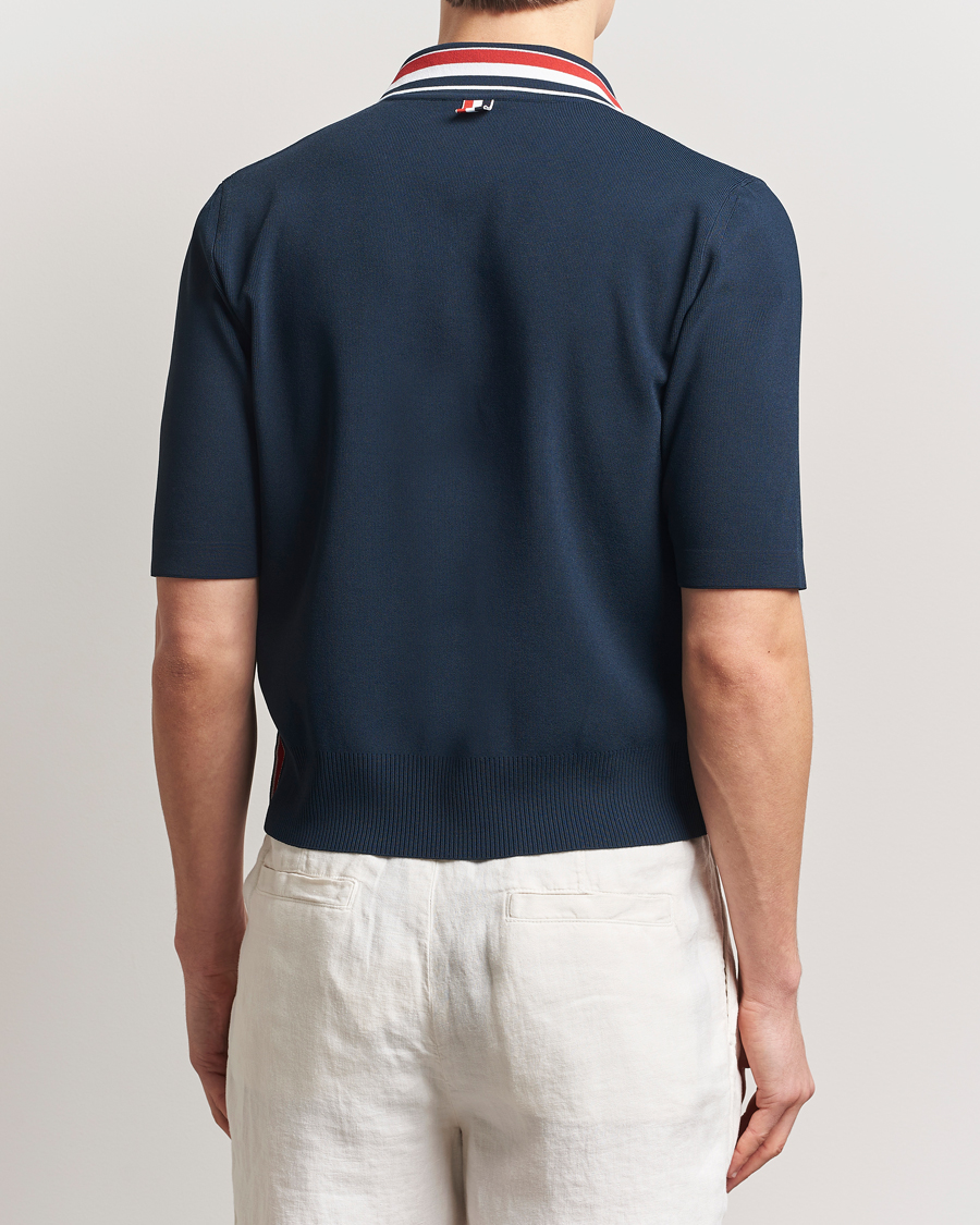 Herren | Poloshirts | Thom Browne | Needle Stitch Tennis Polo Navy