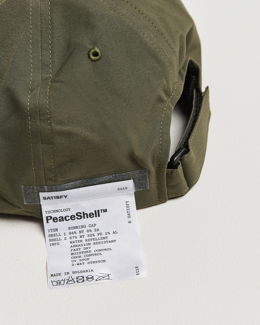 Herren | Satisfy PeaceShell Running Cap Olive | Satisfy | PeaceShell Running Cap Olive