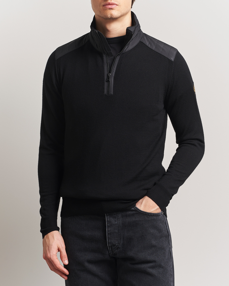 Herren | Pullover | Belstaff | Kilmington Quarter Zip Jumper Black
