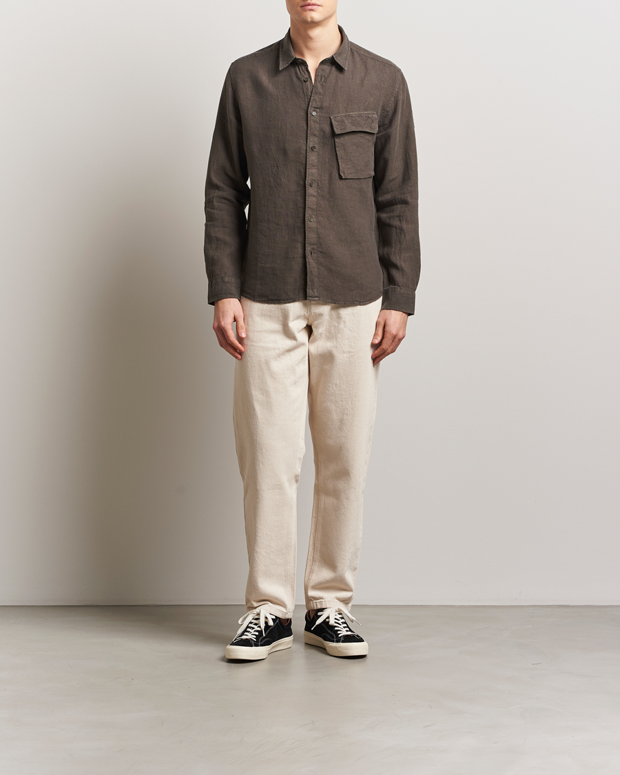 Herren | Hemden | Belstaff | Scale Linen Shirt Army