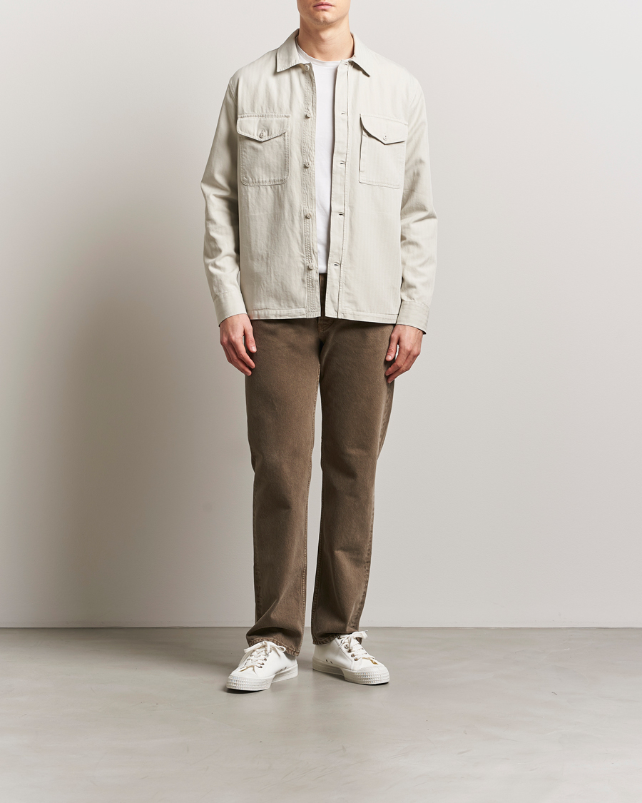Herren | Hemden | Belstaff | CS60 Cotton Herringbone Overshirt Stone Beige