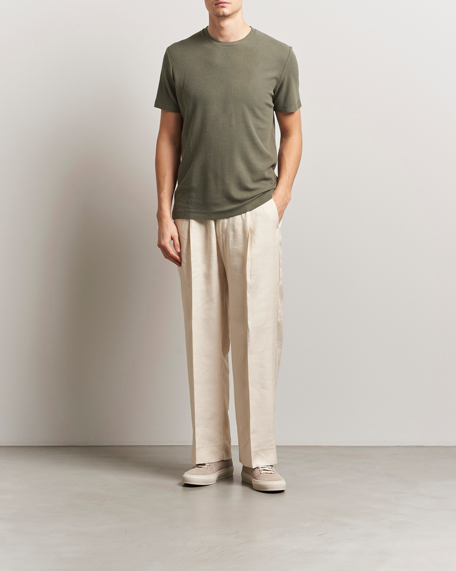 Herren | T-Shirts | NN07 | Clive Crew Neck T-Shirt Capers Green