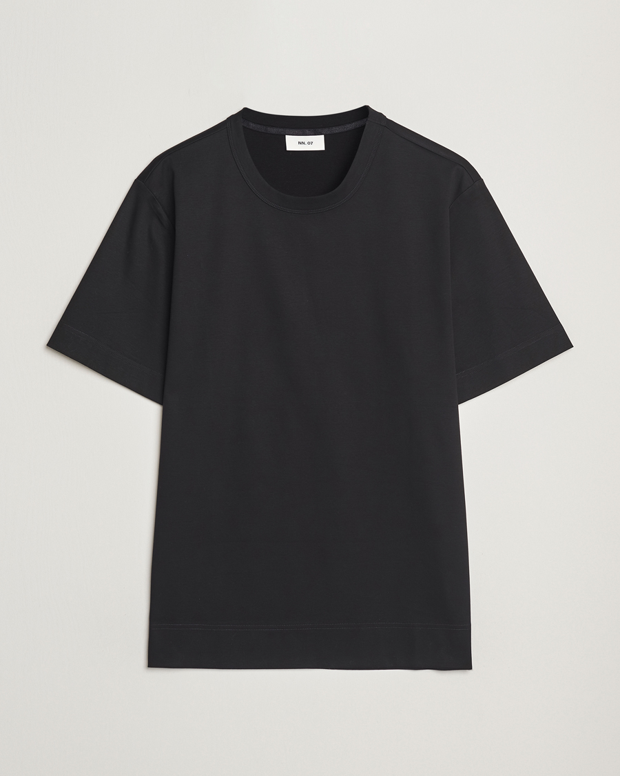 Herren | T-Shirts | NN07 | Pedro Mercerized Crew Neck T-Shirt Black