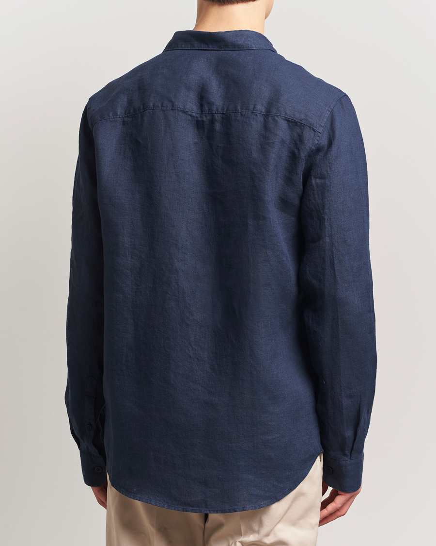 Herren | Hemden | NN07 | Enzo Linen Shirt Navy Blue