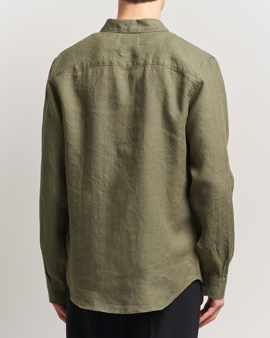 Herren | Hemden | NN07 | Enzo Linen Shirt Capers Green