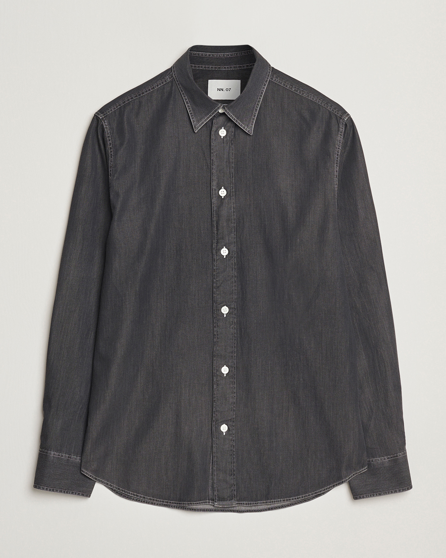Herren | Hemden | NN07 | Colby Denim Shirt Dark Grey