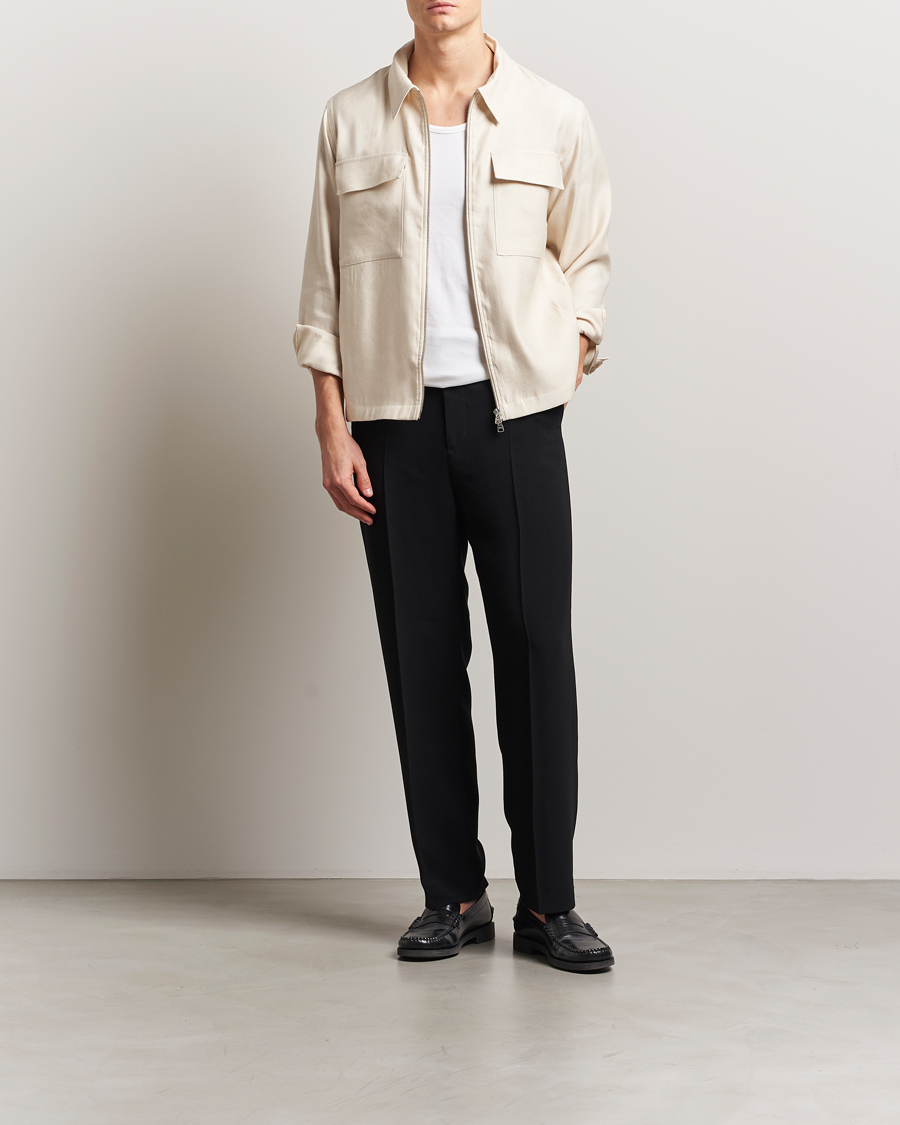Herren | Hemden | NN07 | Alban Linen/Viscose Overshirt Ivory
