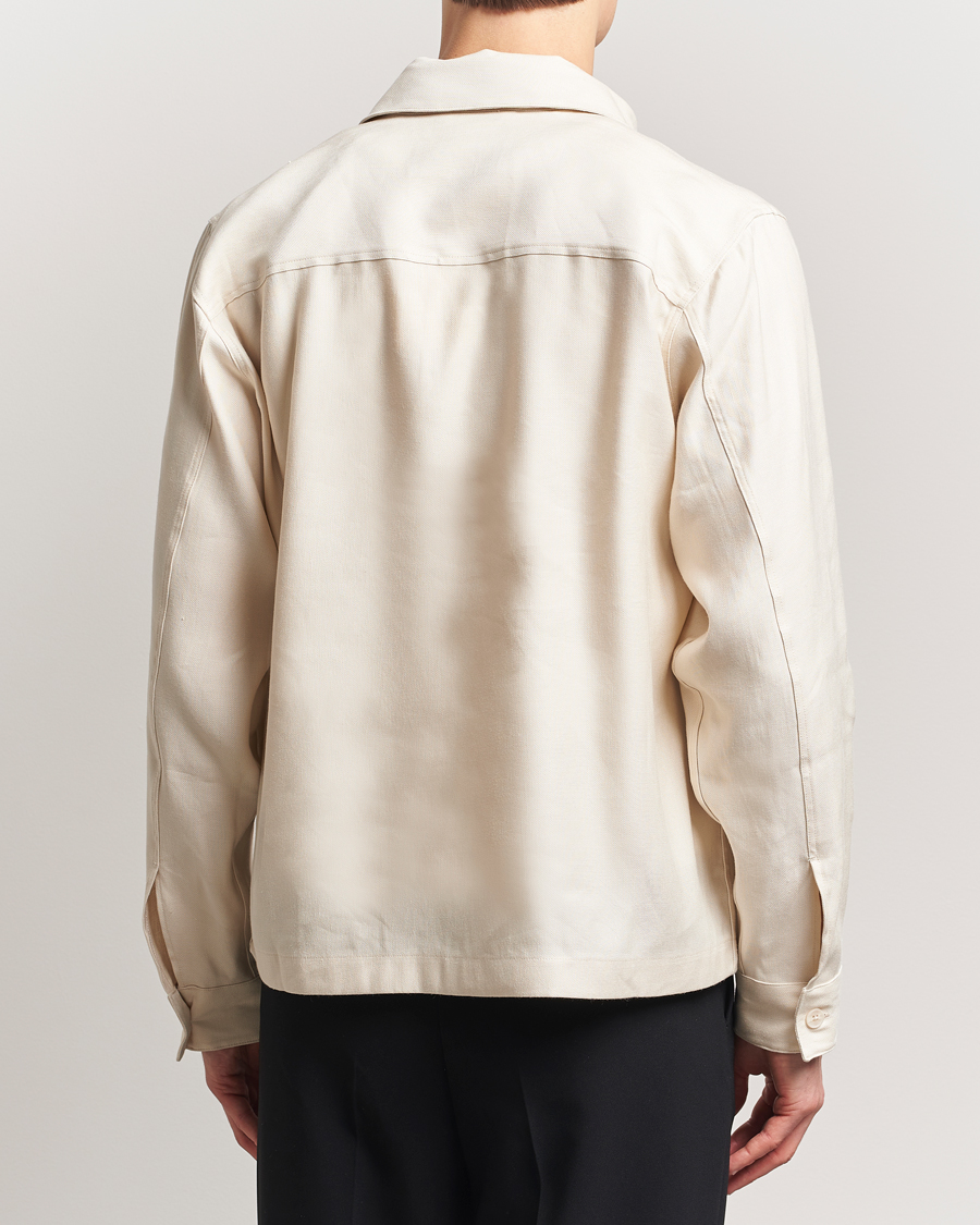 Herren | Hemden | NN07 | Alban Cotton/Linen Overshirt Ivory