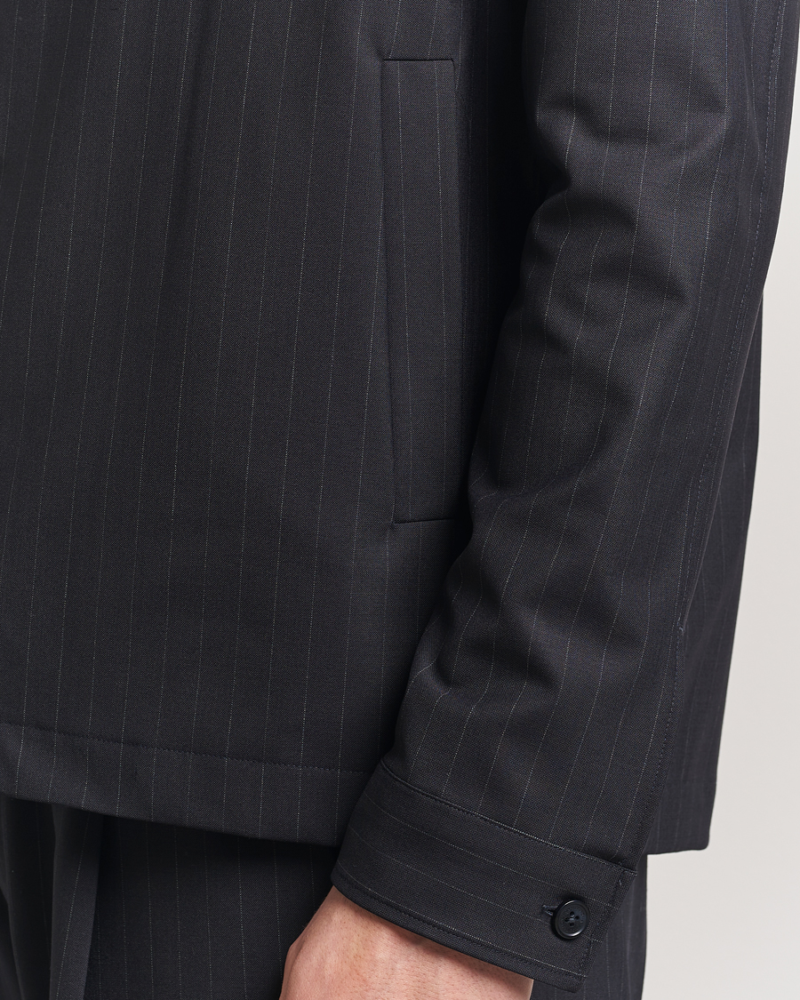 Herren | Hemden | NN07 | Zander Pinstriped Overshirt Navy/White