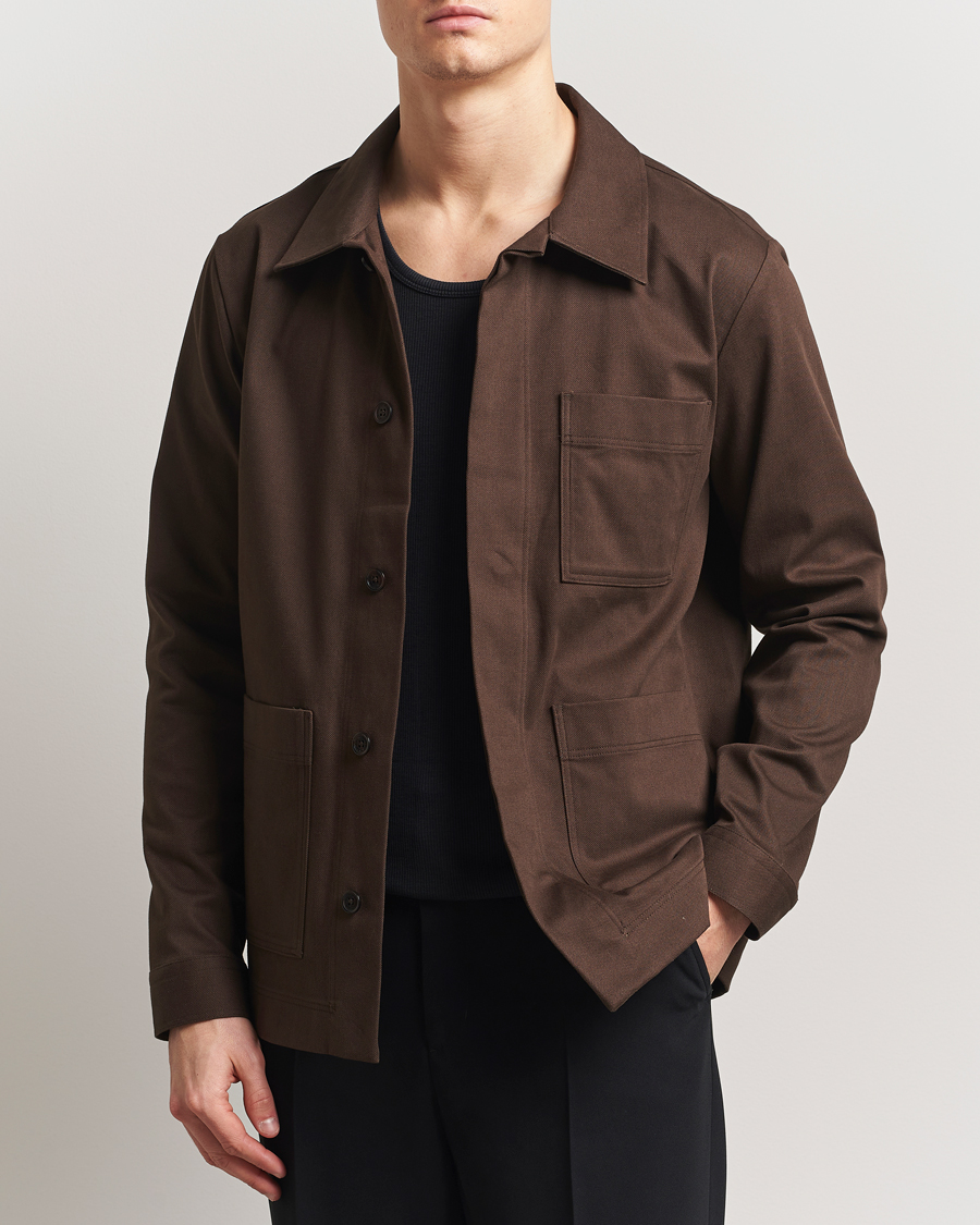 Herren | Hemden | NN07 | Olav Pocket Overshirt Demitasse Brown