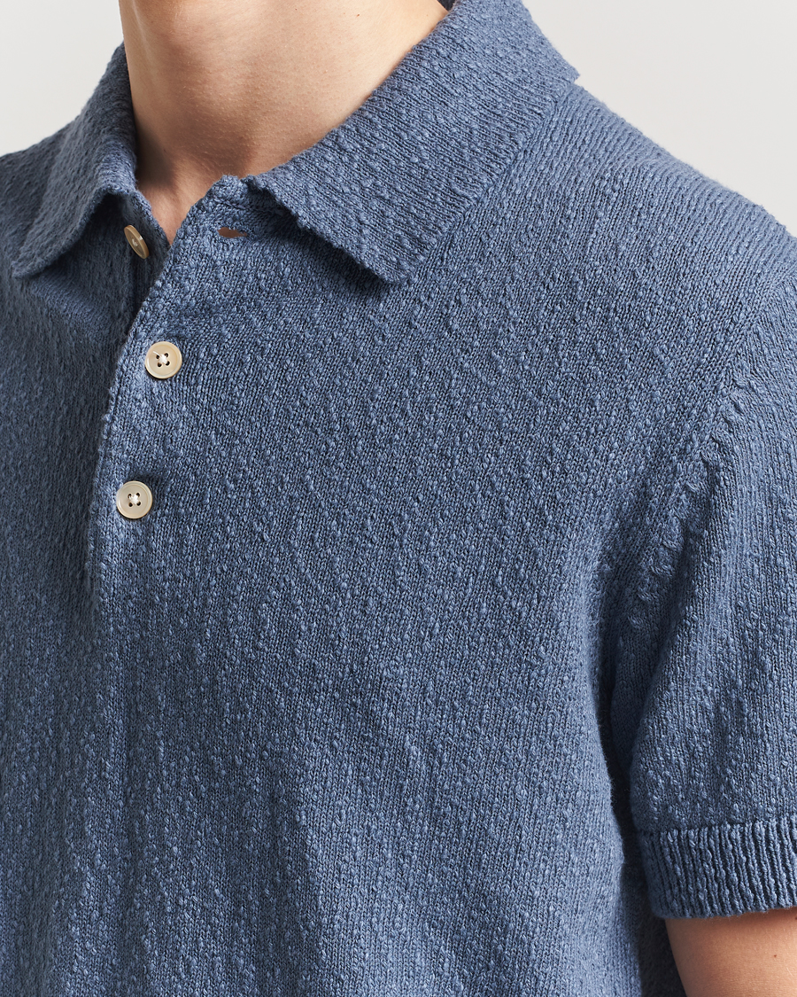 Herren | Poloshirts | NN07 | Randy Knitted Polo Bering Blue