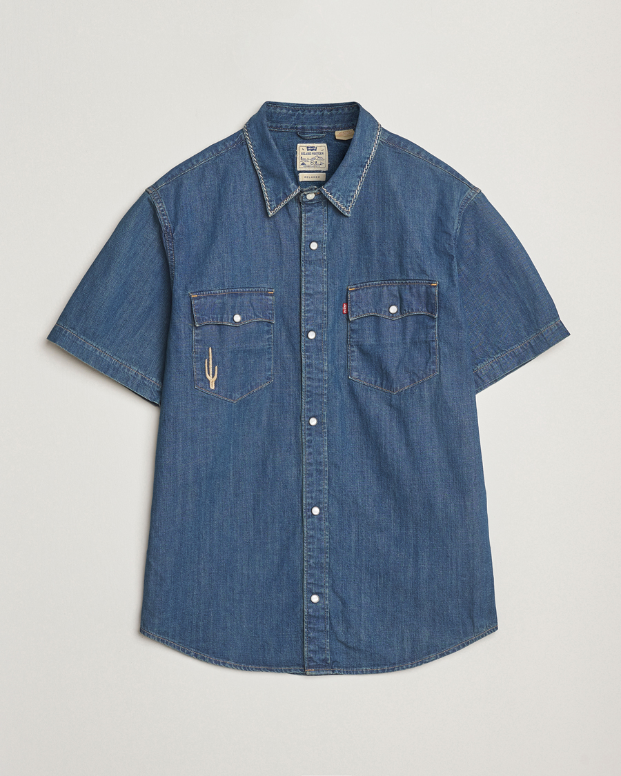 Herren | Hemden | Levi's | Relaxed Fit Short Sleeve Western Shirt Dark Blue