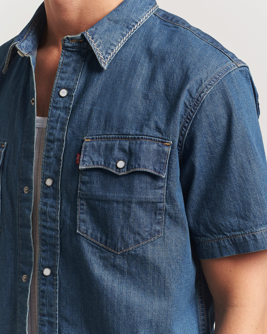 Herren | Hemden | Levi's | Relaxed Fit Short Sleeve Western Shirt Dark Blue