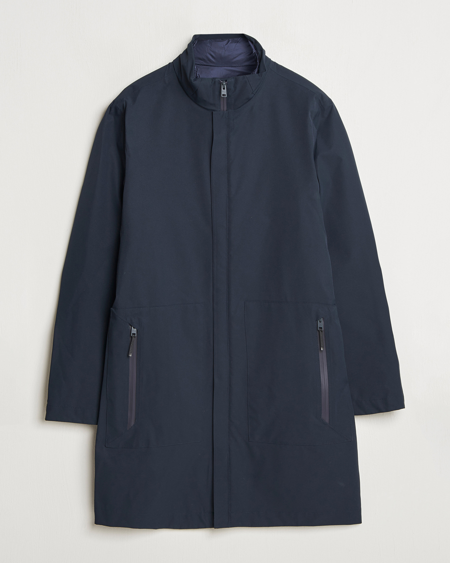Herren | Jacken | Woolrich | Two Layer 2 in 1 Carcoat Melton Blue