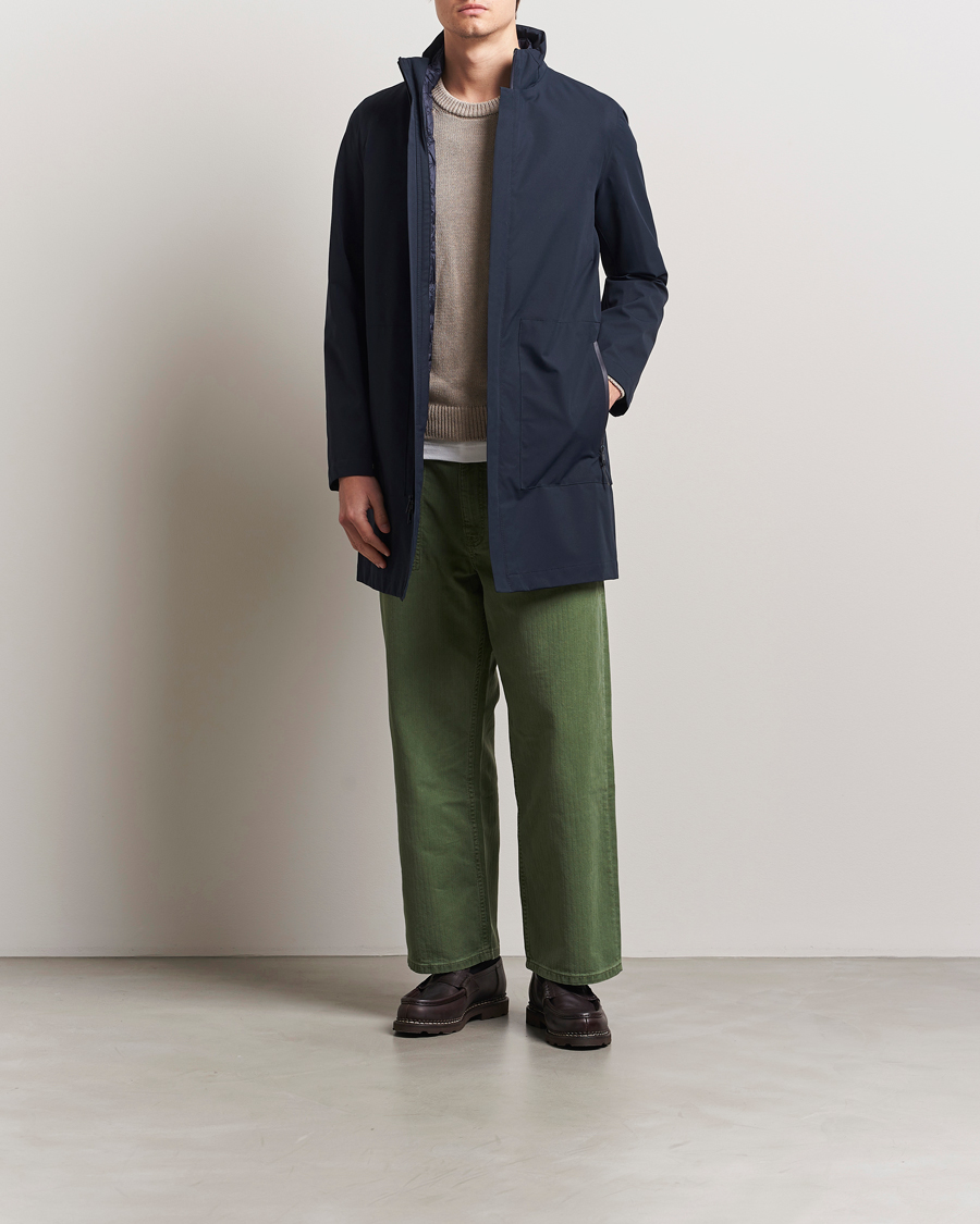 Herren | Jacken | Woolrich | Two Layer 2 in 1 Carcoat Melton Blue